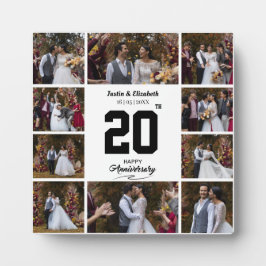 Jeglicher glücklicher Jahrestag 10 FotoCollage Fotoplatte