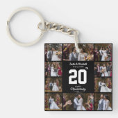 Jeglicher glücklicher Jahrestag 10 FotoCollage Schlüsselanhänger (Vorderseite)