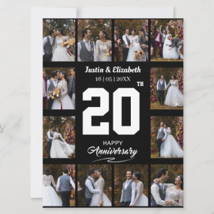 Jeglicher glücklicher Jahrestag 12 FotoCollage Ankündigung