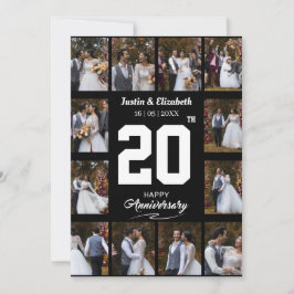 Jeglicher glücklicher Jahrestag 12 FotoCollage Feiertagskarte