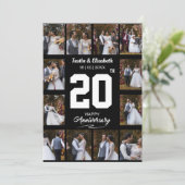 Jeglicher glücklicher Jahrestag 12 FotoCollage Feiertagskarte (Stehend Vorderseite)