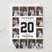 Jeglicher glücklicher Jahrestag 12 FotoCollage Feiertagskarte (Vorderseite)