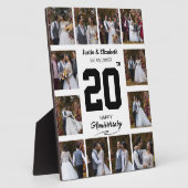 Jeglicher glücklicher Jahrestag 12 FotoCollage Fotoplatte (Seite)