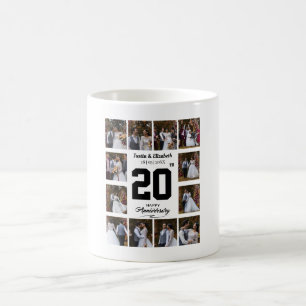 Jeglicher glücklicher Jahrestag 12 FotoCollage Kaffeetasse