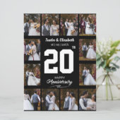 Jeglicher glücklicher Jahrestag 12 FotoCollage Karte (Stehend Vorderseite)