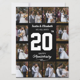 Jeglicher glücklicher Jahrestag 12 FotoCollage Karte