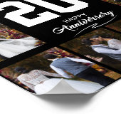 Jeglicher glücklicher Jahrestag 12 FotoCollage Poster (Ecke)