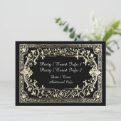 Jeglicher Goldrahmen Einladung (Stehend Vorderseite)