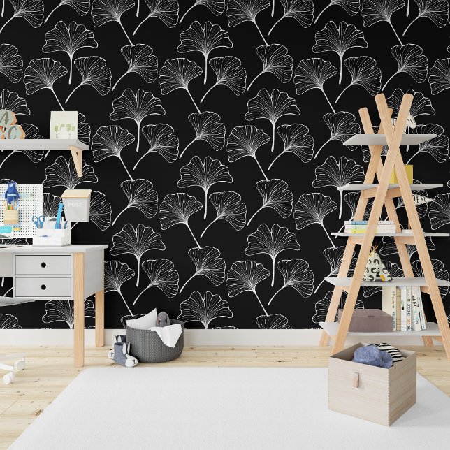 Jeglicher Hintergrund Boho Ginkgo Biloba Blätter Tapete (Any Background Boho Ginkgo Biloba Leaves Wallpaper)