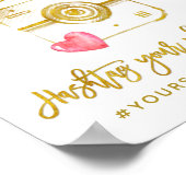 Jeglicher Hintergrund Color Social Media Hashtag Poster (Ecke)