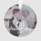 Jeglicher Hochzeitstag - mit vollem Foto Ornament (Vorderseite)