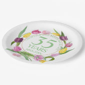 Jeglicher Hochzeitstag Pappteller (Schrägansicht)