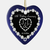 Jeglicher Hochzeitstag | Sapphire Blue | DIY Text Keramikornament (Rechts)