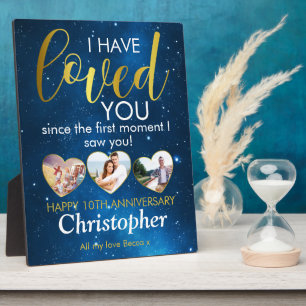 Jeglicher Jahrestag Liebe Herz Foto Collage Fotoplatte