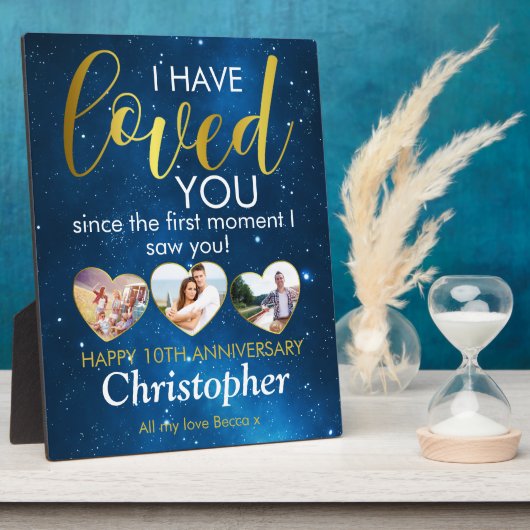 Jeglicher Jahrestag Liebe Herz Foto Collage Fotoplatte (Seite)