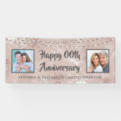 Jeglicher Jubiläum Dann & Jetzt Fotos Rose Gold Ma Banner (Horizontal)