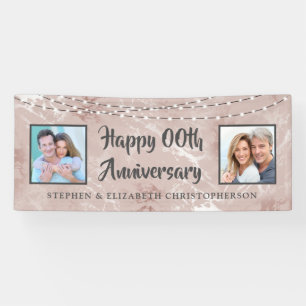 Jeglicher Jubiläum Dann & Jetzt Fotos Rose Gold Ma Banner