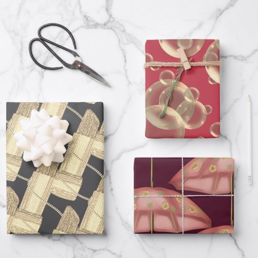 Jeglicher Mädchenfall Geschenkpapier Set (Vorderseite)