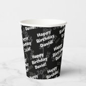 Jeglicher personalisierter Geburtstag Pappbecher (Rechts)