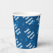 Jeglicher personalisierter Geburtstag Pappbecher (Rückseite)