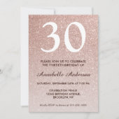 Jeglicher Rosa Rose Gold Glitzer Sparkle Geburtsta Einladung (Vorderseite)