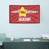 Jeglicher Star Red Birthday Banner