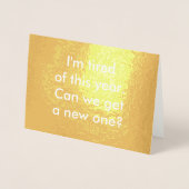 Jeglicher Text glücklich Neues Jahr Auf Wiedersehe Folienkarte (Vorderseite)