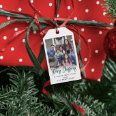 Jeglicher Text Moderne Schrift und Foto mit grüner Geschenkanhänger