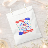 Jeglicher Text USA Flag Independence Day 4. Juli Geschenktütchen (Ausgeschnitten)
