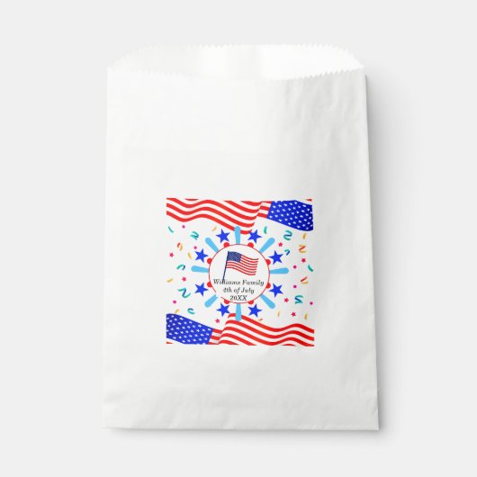 Jeglicher Text USA Flag Independence Day 4. Juli Geschenktütchen (Vorderseite)