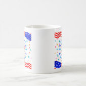 Jeglicher Text USA Flag Independence Day 4. Juli Kaffeetasse (Mittel)