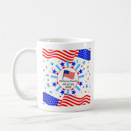 Jeglicher Text USA Flag Independence Day 4. Juli Kaffeetasse