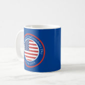 Jeglicher Text USA Flag Independence Day 4. Juli Kaffeetasse (Vorderseite Links)