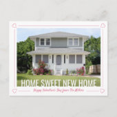 Jeglicher Text-Valentinstag Neue Adresse Foto bewe Ankündigungspostkarte (Vorderseite)