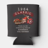 Jeglicher Vintager Motorradfahrer zum Geburtstag Dosenkühler (Rückseite)