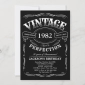 Jeglicher Vintager Whiskey zum Geburtstag Einladung (Vorderseite)