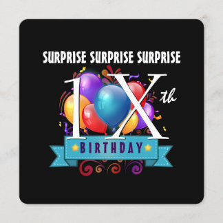 Jeglicher ZEHN- oder ZWEI ÜBERRASCHUNG Geburtstags Einladung