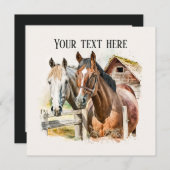 Jeglicher Zweck Landpferd Party Einladung (Vorne/Hinten)