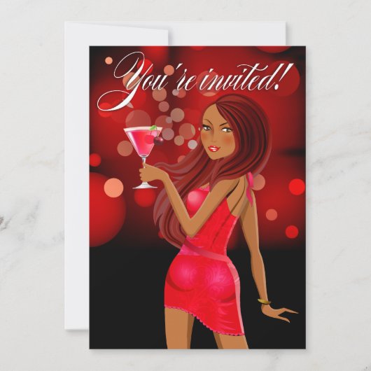 Jeglicher Zweck Party Feier rot Einladung (Vorderseite)