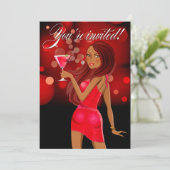 Jeglicher Zweck Party Feier rot Einladung (Stehend Vorderseite)