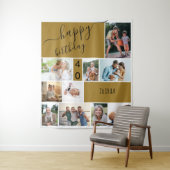 Jegliches 10-jähriges Personalisiertes Gold Wandteppich (Beispiel)