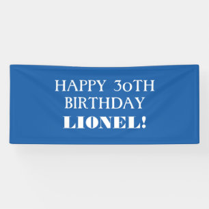Jegliches Age Blue White Custom Happy Birthday Ban Banner
