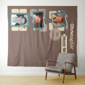 Jegliches Alter Fotos 30. braunes Party Hintergrun Wandteppich (Beispiel (Horizontal))