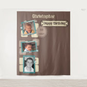 Jegliches Alter Fotos 30. braunes Party Hintergrun Wandteppich (Vorderseite)