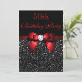 Jegliches Alter Geburtstag Imitate Sequins Bogen S Einladung (Stehend Vorderseite)