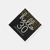 Jegliches Alter Gold Herzen Hallo Geburtstag Serviette (Ecke)