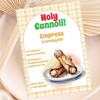 Jegliches Alter Heilige Cannoli Moderne Geburtstag Einladung