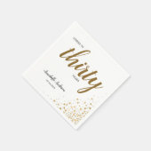 Jegliches Alter jubeln zu 30 Gold Confetti Geburts Serviette (Ecke)