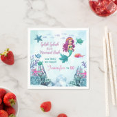 Jegliches Alter Splish Splash Bash Meerjungfrau Ge Serviette (Beispiel)