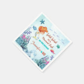 Jegliches Alter Splish Splash Bash Meerjungfrau Ge Serviette (Ecke)